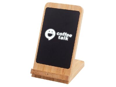 Беспроводное зарядное устройство 2-в-1 с подсветкой лого Reedia S4, 15 Вт