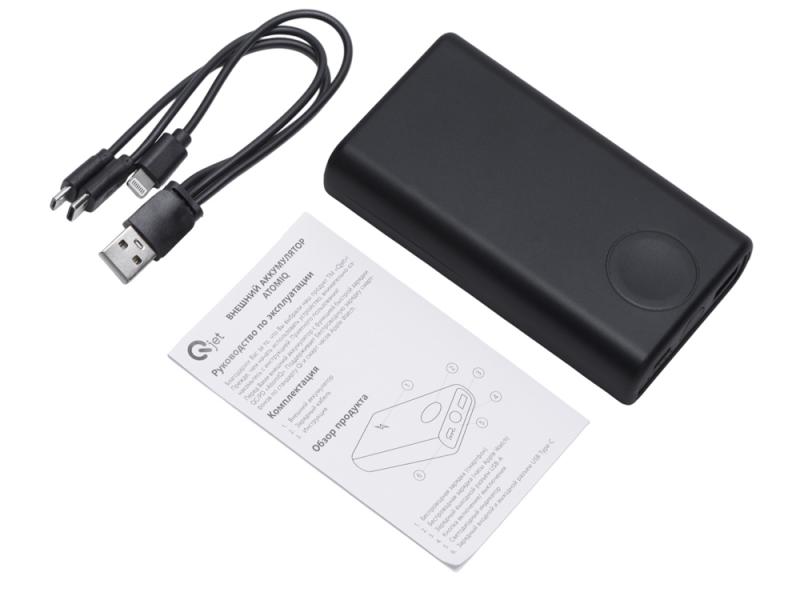 Внешний беспроводной аккумулятор 2-в-1 с функцией зарядки Apple Watch, QC/PD AtomIQ, 10000 мАч