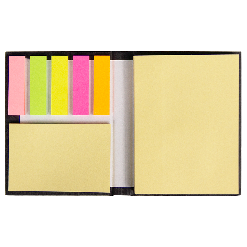 Набор ных бумажных стикеров Stick and Smile  в твердом переплете, 100 листов в блоке,  размер 8*10,5*1,5 см