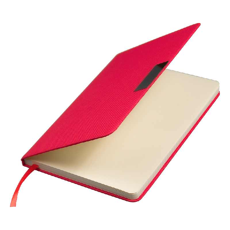 Блокнот А5 Hobard, в твердой тканевой обложке c резинкой в линейку