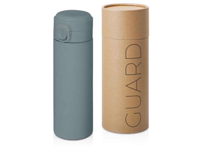 Вакуумная термокружка c кнопкой Guard, soft-touch, 400 мл