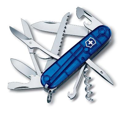 Нож перочинный VICTORINOX Huntsman, 91 мм, 15 функций, полупрозрачный