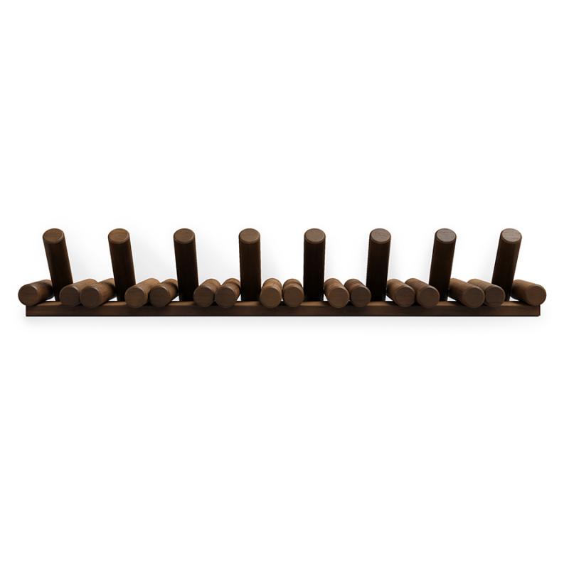 Вешалка настенная picket, 8 крючков, состаренный грецкий