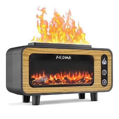 Светодиодный USB увлажнитель-аромадиффузор Vintage Fireplace, коричневый