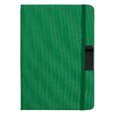 Блокнот А5 Hobard, в твердой тканевой обложке c резинкой в линейку