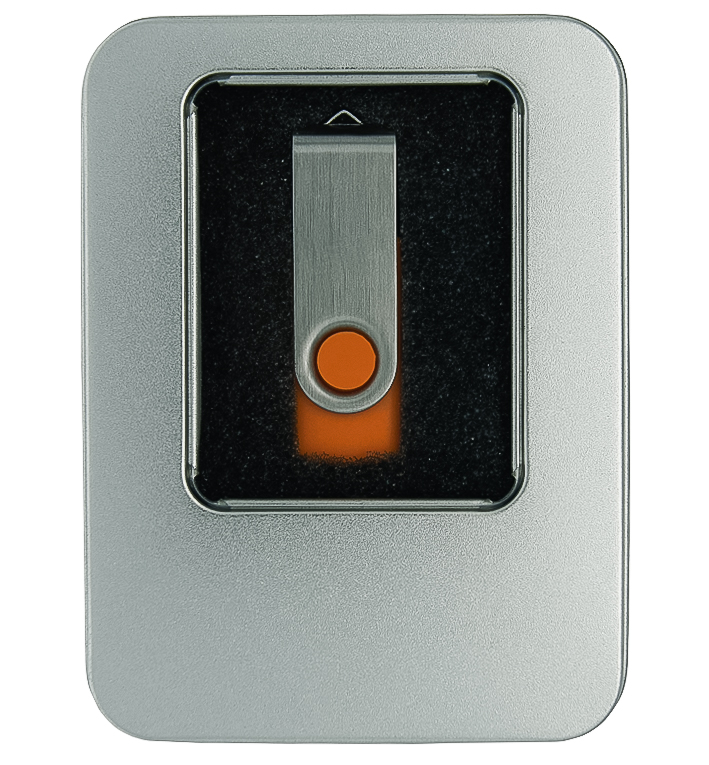 Футляр для флеш накопителя металлический, размер 11,5*8,5 см