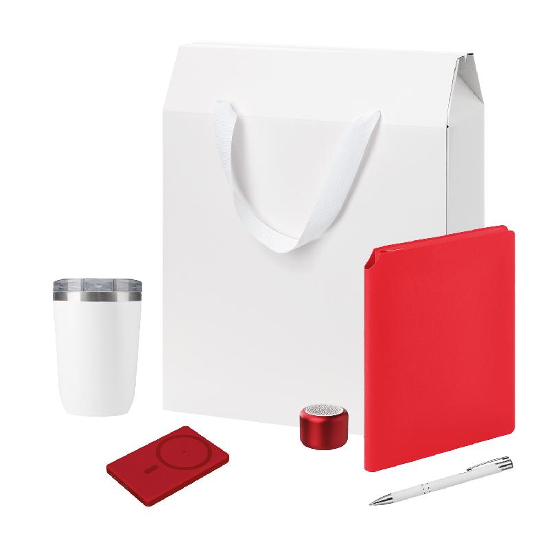 Подарочный набор Welcome Pack Premium,  (термокружка, колонка, ежедневник, ручка, ЗУ, коробка-пакет)