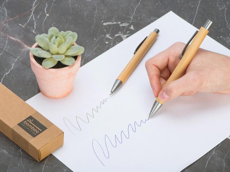 Подарочный набор Tender bamboo с шариковой ручкой и механическим карандашом из бамбука