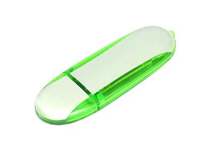 USB 2.0- флешка промо на 16 Гб овальной формы
