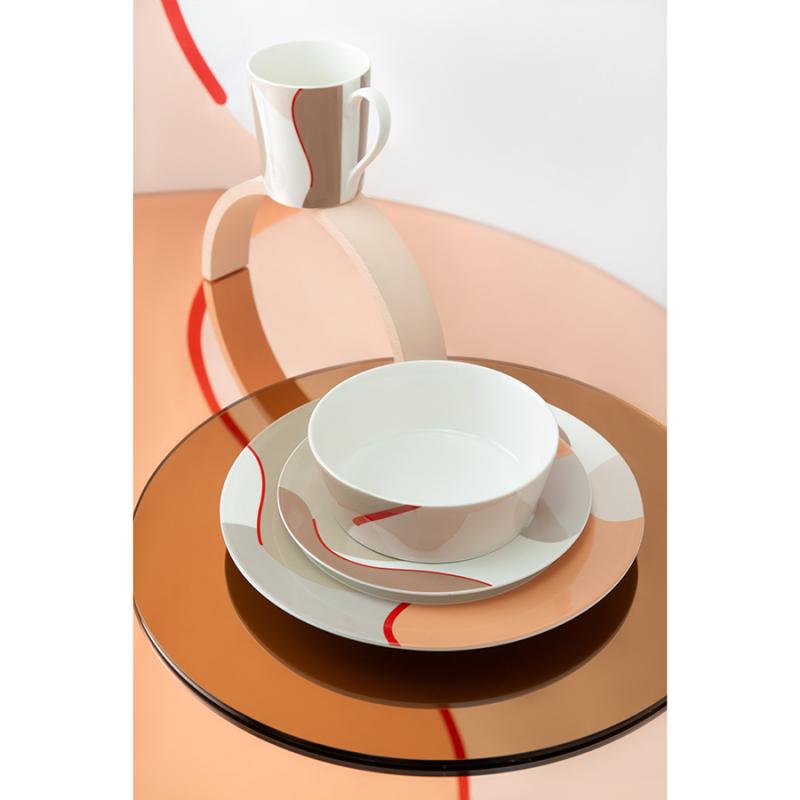 Набор из двух тарелок  с авторским принтом из коллекции freak fruit, 27см