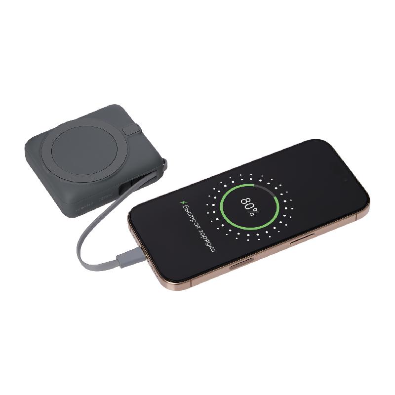 Внешний аккумулятор с подсветкой Ritter PD 10000mAh с функцией беспроводной зарядки 15W