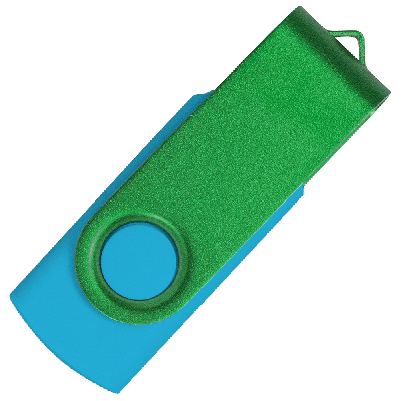 Флеш накопитель USB 2.0 Twister Сolor Mix 16GB, пластик Софт Тачметалл