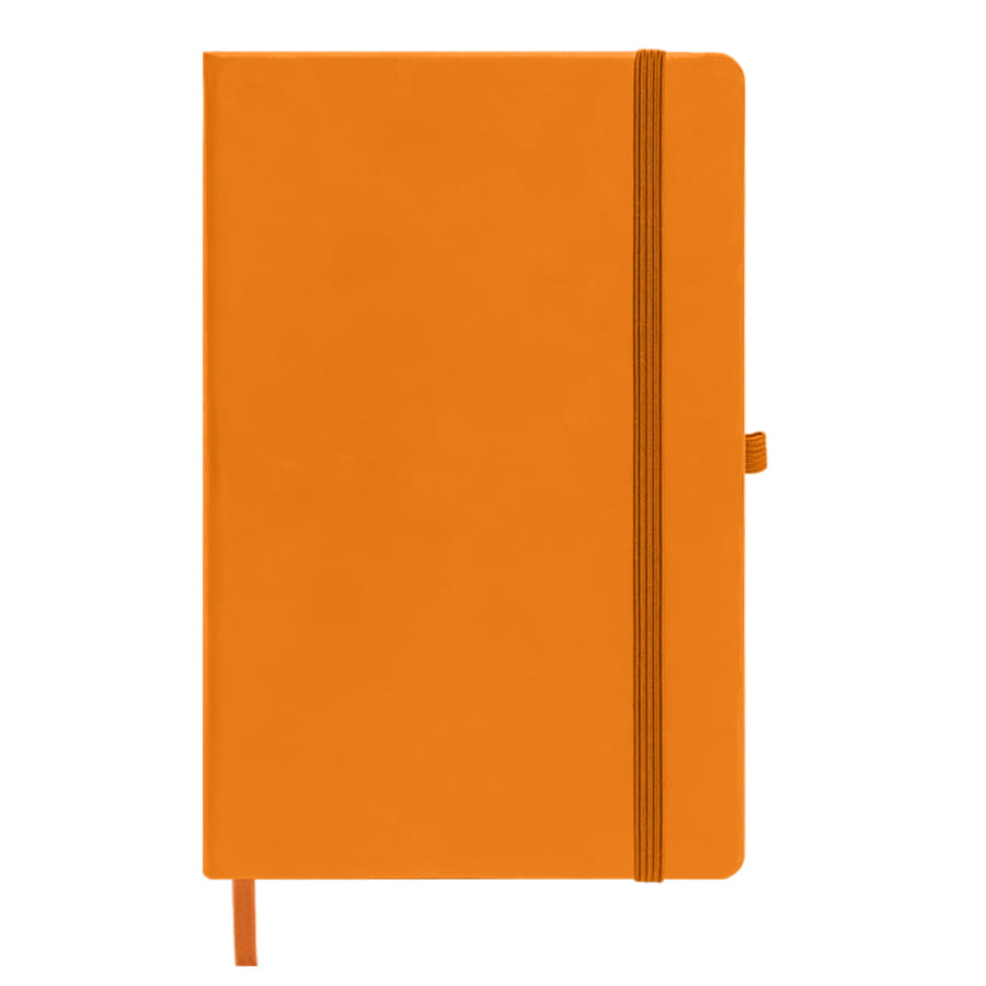 Бизнес-блокнот А5  "Silky", ярко-зеленый,  твердая обложка,  в клетку