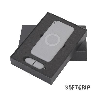 Набор "Камень" на 2 предмета, 8000 mAh /16Gb, с покрытием soft grip