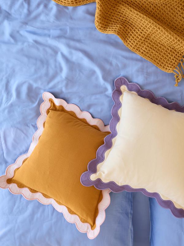 Чехол на подушку с контрастным кантом  из коллекции trendy ruffles, 40х40 см