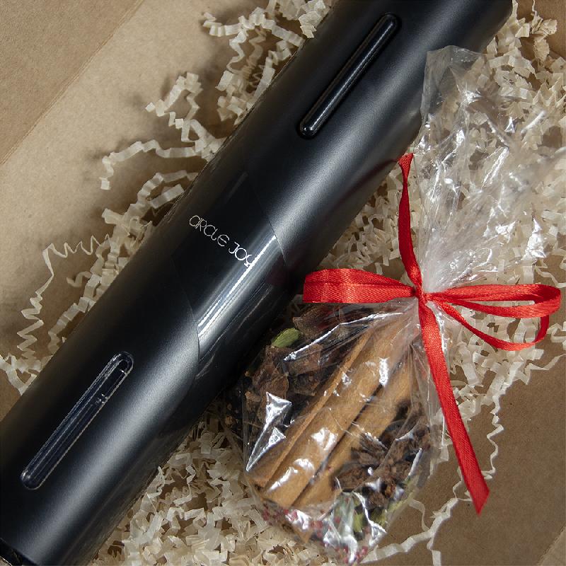 Набор подарочный Сомелье (штопор и набор для глинтвейна) в крафтовой коробке