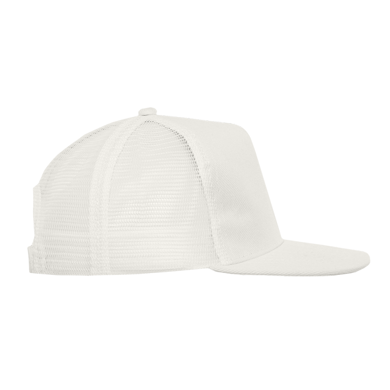 Бейсболка прямой козырёк STAN 5 клиньев хлопок 330,09, Молочный (11)