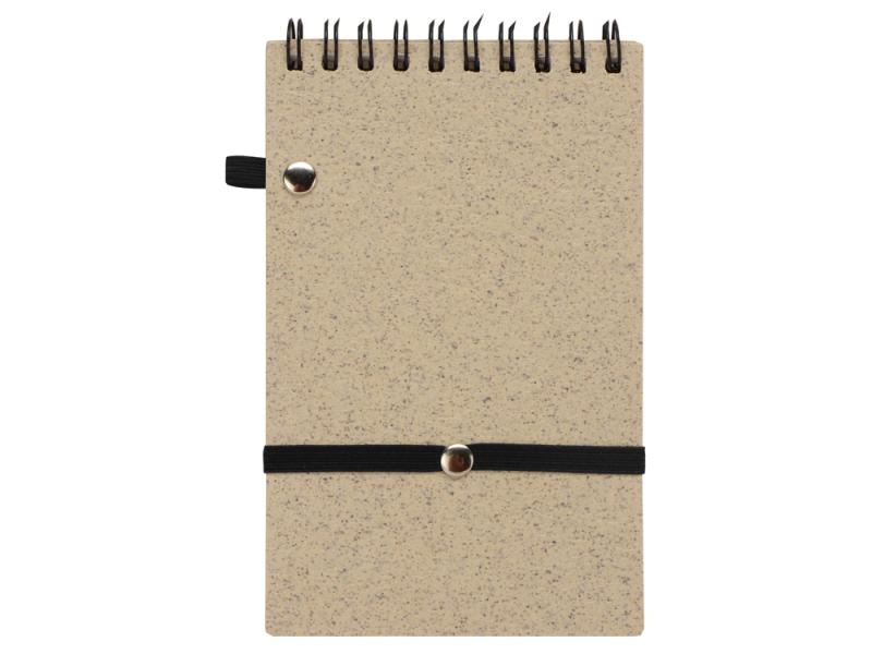 Блокнот Toledo S с шариковой ручкой из пшеницы и пластика