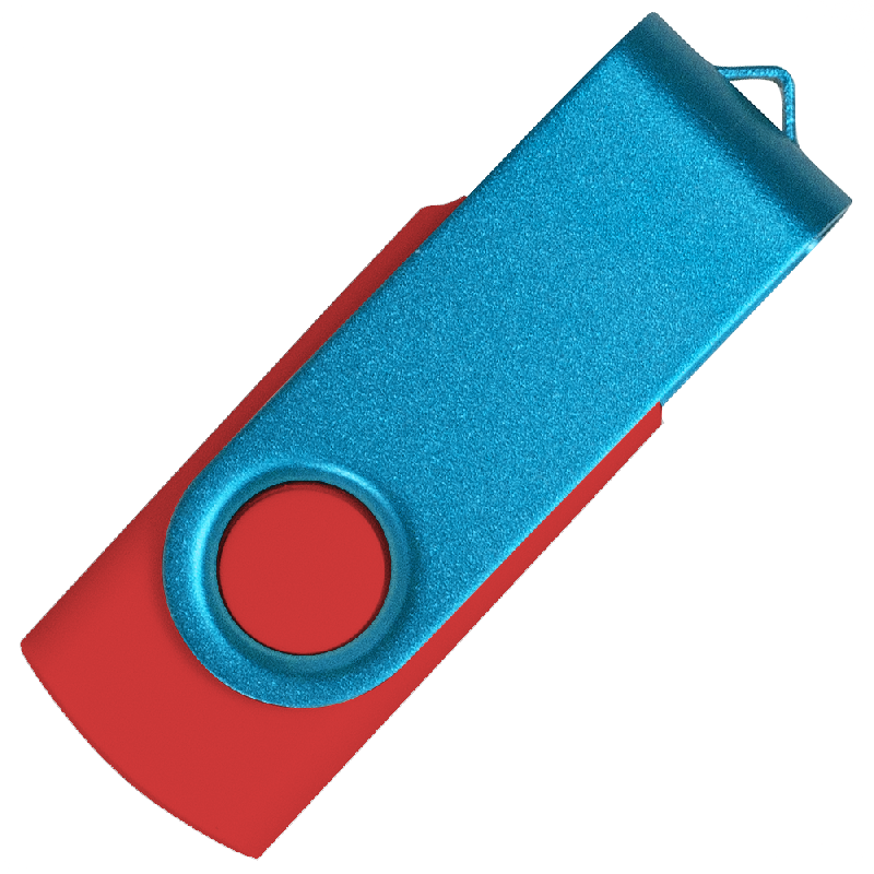 Флеш накопитель USB 2.0 Twister Сolor Mix 16GB, пластик Софт Тачметалл