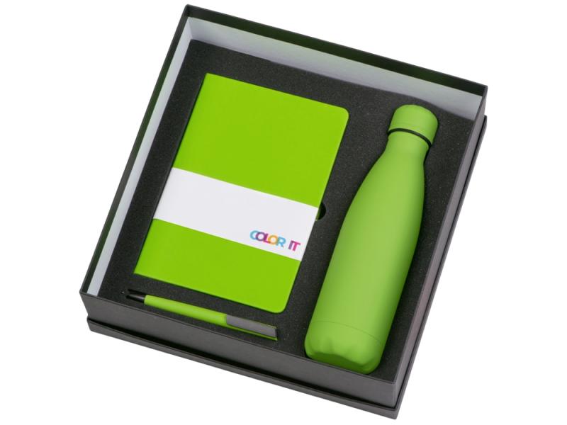 Подарочный набор COLOR IT c блокнотом, ручкой и термобутылкой