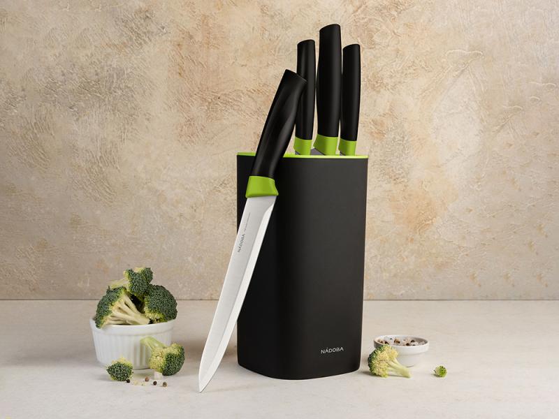 Набор из 4 кухонных ножей в универсальном блоке OLIVIA