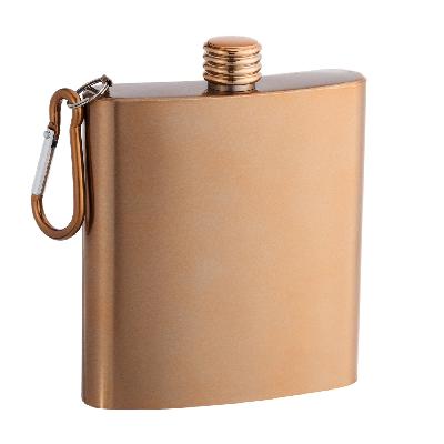 Фляга SQuire 0,18 л, с карабином, медная