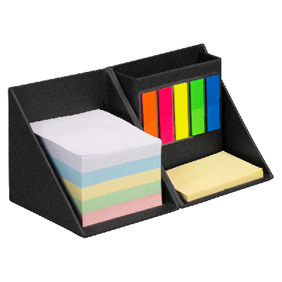 Настольный органайзер в картонном переплете Stick and Stay размер 9,5*9,5*9,5 см