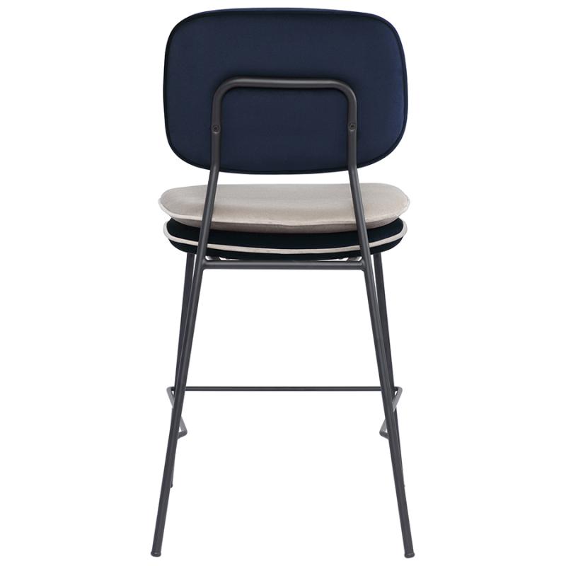 Стул полубарный с контрастным кантом pea, велюр