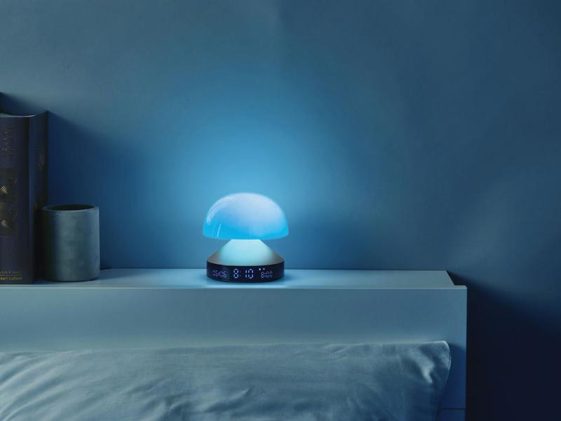 Светильник с часами и световым будильником Mina Sunrise