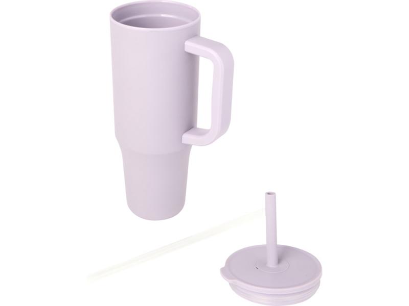 Герметичная термокружка Brady с силиконовой трубочкой, переработанная сталь, 900 мл