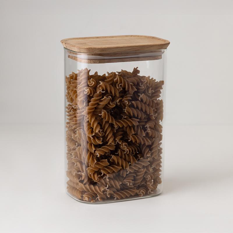 Банка для хранения прямоная glass acacia, 1,3 л