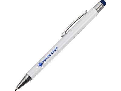 Ручка металлическая шариковая Flowery со стилусом