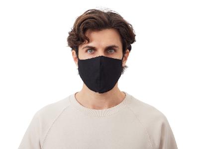 Маска для лица многоразовая из хлопка, анатомической формы без шва