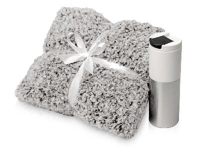 Подарочный набор Хюгге с пледом и термокружкой