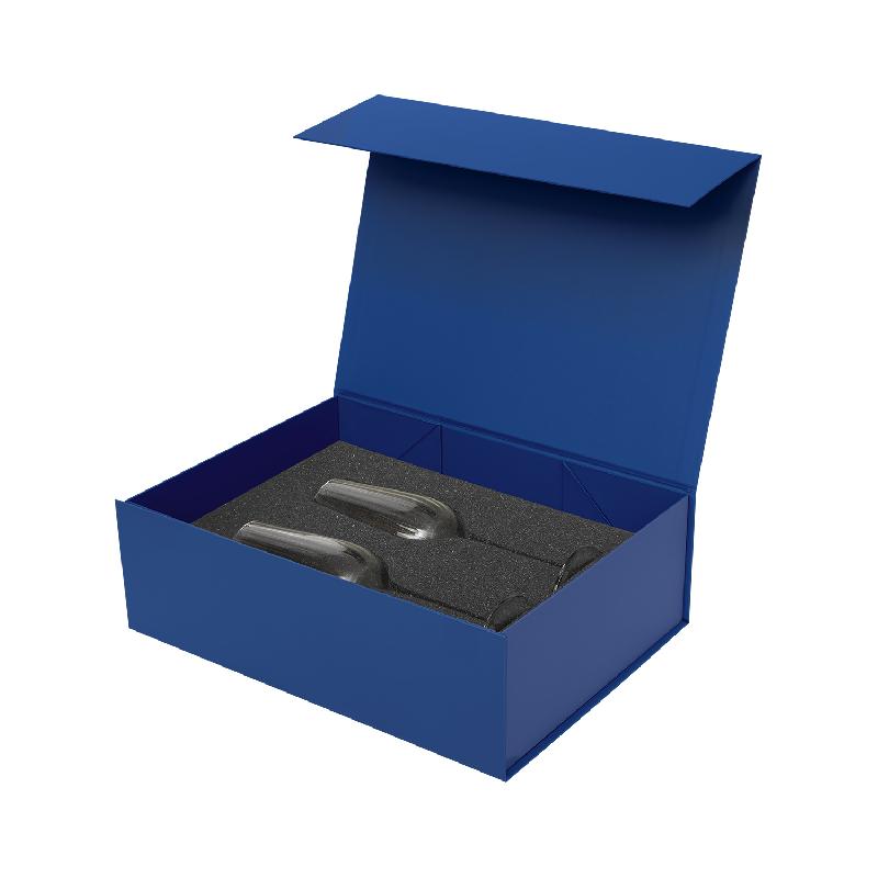 Подарочный набор 2 бокала для шампанского Blanche в  синей коробке