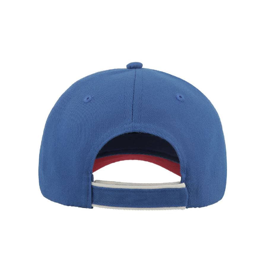 Бейсболка "Zoom Piping Sandwich", 6 клиньев, застежка на липучке, синий, 30% хлопок, 65% полиэстер