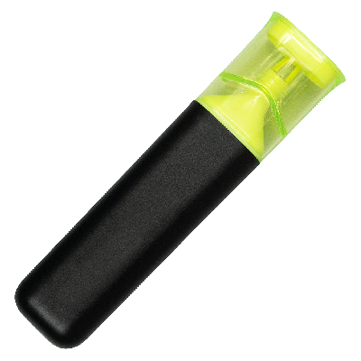 Маркер текстовый Flora,  с неоново-желтыми чернилами, пластиковый