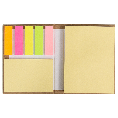 Набор ных бумажных стикеров Stick and Smile  в твердом переплете, 100 листов в блоке,  размер 8*10,5*1,5 см, кравт