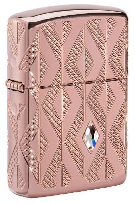 Зажигалка ZIPPO Armor® Geometric с покрытием Rose Gold, латунь,  золото, 38x13x57 мм
