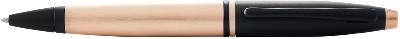 Шариковая ручка Cross Calais Brushed Rose Gold Plate and Black Lacquer