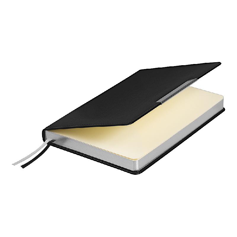 Ежедневник City Moderna Pristine А5,  с серебристым, недатированный, в твердой обложке с поролоном