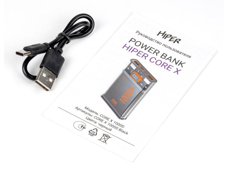 Внешний аккумулятор CORE X, 10000 mAh