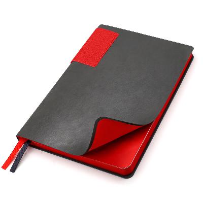 Ежедневник A5 недатированный Molfetta в мягком переплёте, серо-красный