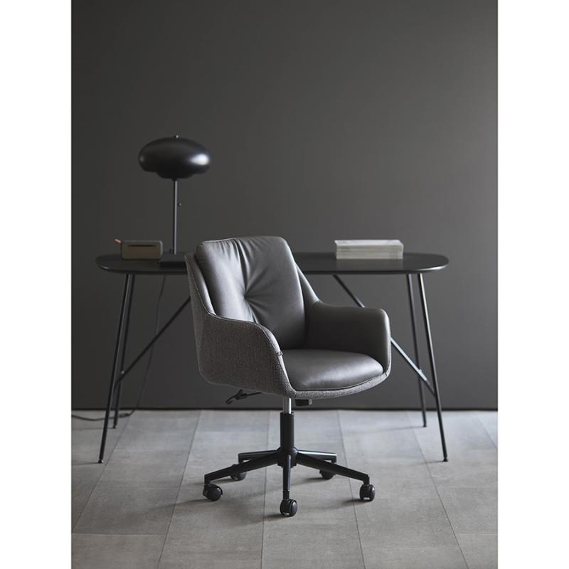 Стул на колесиках allar, экокожа, рогожка