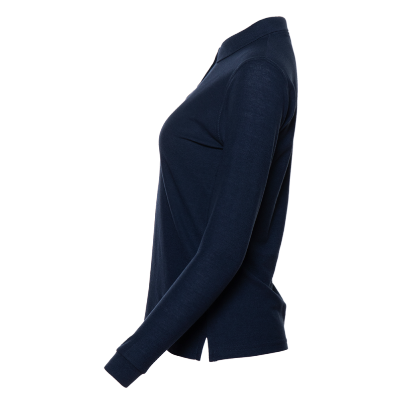 Рубашка поло женская STAN длинный рукав хлопок/полиэстер 185