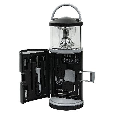 Набор инструментов Tools lantern cо встроенной лампой , 15 инструментов, в пластиковом футляре