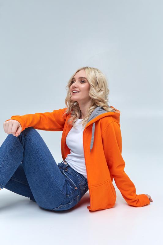 Толстовка женская STAN с капюшоном на молнии футер с начёсом 280