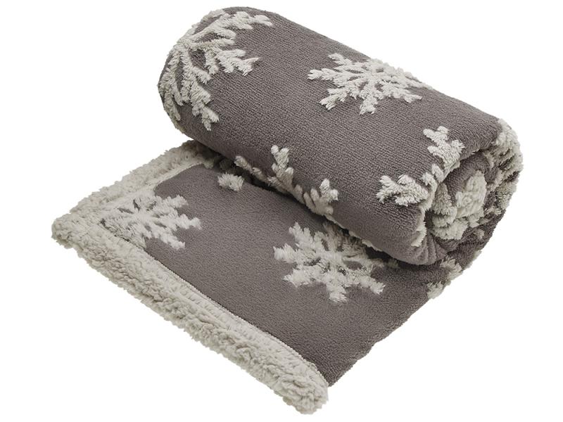 Плед Snowflake новогодний с капюшоном