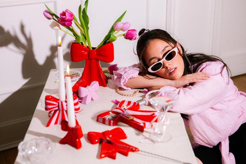 Подсвечник bow, 11х12х5 см, красно