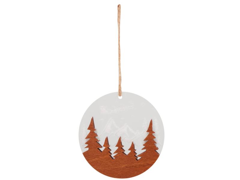 Деревянная подвеска на елку Christmas